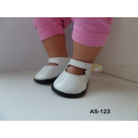 Bandschoen wit lak  7 cm